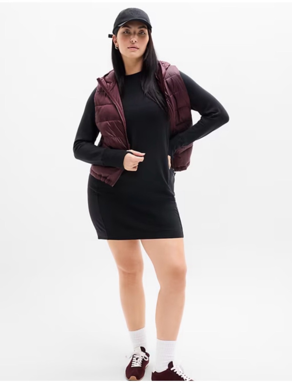 Athleta Black Coaster Luxe Sweatshirt Dress